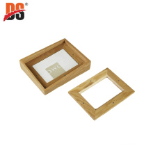 DS Customized Modern Glass Natural Oak Wooden Picture Frame